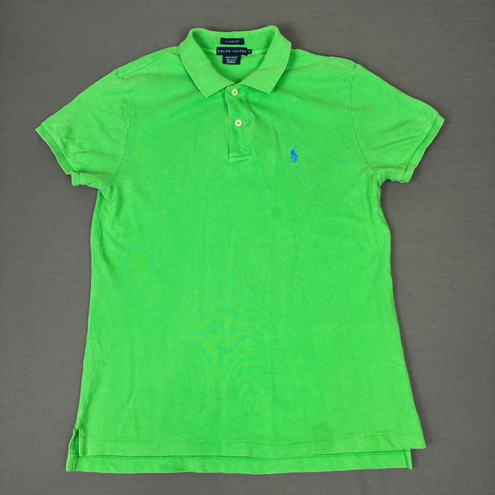 Ralph Lauren Classic Fit Green Short Sleeve Polo Shirt Women's Size Medium
